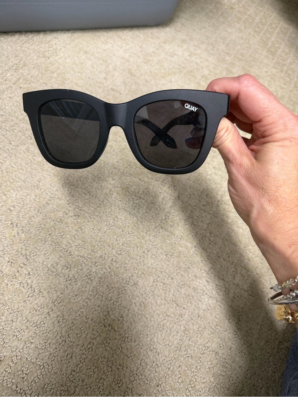 Quay Australia Matte Black Women's Square Sunglasses